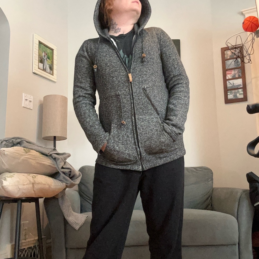 tentree Women’s Charcoal Zip-Up Hoodie